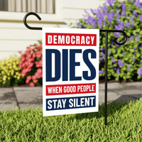 Defend the Constitution, No Kings In America Protest Garden Flag, Double Sided, Resist Hate, Anti-Trump, Resist Racism, Resist Fascism Flag
