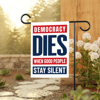 Defend the Constitution, No Kings In America Protest Garden Flag, Double Sided, Resist Hate, Anti-Trump, Resist Racism, Resist Fascism Flag