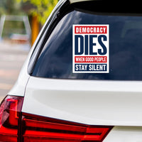 No Kings In America Vinyl Sticker, Resist Hate Decal, Anti-Trump, Resist Racism Sticker, Resist Fascism Car Bumper Sticker, 6" x 4.5"