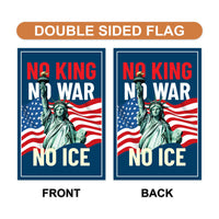 Defend the Constitution, No Kings In America Protest Garden Flag, Double Sided, Resist Hate, Anti-Trump, Resist Racism, Resist Fascism Flag