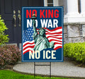 No Kings In America Yard Sign - Resist Hate Lawn Sign, Anti-Trump Sign, Resist Racism, Resist Fascism Yard Sign with Metal H-Stake