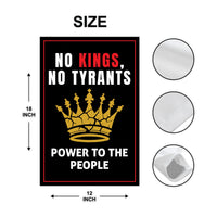 Defend the Constitution, No Kings In America Protest Garden Flag, Double Sided, Resist Hate, Anti-Trump, Resist Racism, Resist Fascism Flag