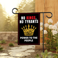 Defend the Constitution, No Kings In America Protest Garden Flag, Double Sided, Resist Hate, Anti-Trump, Resist Racism, Resist Fascism Flag