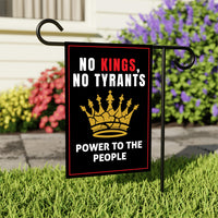 Defend the Constitution, No Kings In America Protest Garden Flag, Double Sided, Resist Hate, Anti-Trump, Resist Racism, Resist Fascism Flag