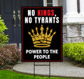 No Kings In America Yard Sign - Resist Hate Lawn Sign, Anti-Trump Sign, Resist Racism, Resist Fascism Yard Sign with Metal H-Stake