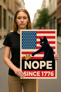 Abolish ICE No One Is Illegal Protest Sign, No Kings In America, Anti-Trump Resistance Political Protest Poster, Resist Fascism Rally Sign
