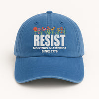 No Kings In America Embroidered Hat, Resist Hat Gift For Anti MAGA, Anti-Trump Hat, Democracy Embroidered Hat, Protest Hat, Patriotic Hat