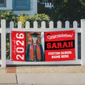 Graduation 2026 Personalized Photo Banner, Class of 2026 Waterproof Vinyl Banner Sign, Custom Graduation Banner with Metal Grommets