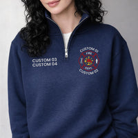 Custom Firefighter Embroidered Quarter Zip Sweatshirt, Rescue Fire Department Pullover, Emergency Response Work Shirt Gift