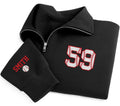 Baseball Mom Embroidered Quarter Zip Sweatshirt, Custom Name Number Baseball Pullover, Personalized Baseball Fan Gift Apparel