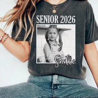 Custom Photo Senior 2026 Shirt, Back to School Vintage Photo Shirt, Class of 2026 Tee, Graduation Shirt, Grad Gifts, Gifts for Students