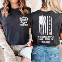 Basic Training Graduation Shirt, Custom Boot Camp Graduation Shirt, Army Family Day Tee, Personalized Company Platoon Shirt, Front Back