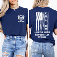 Basic Training Graduation Hoodie, Custom Boot Camp Graduation Shirt, Army Family Day Tee, Personalized Company Platoon Shirt, Front Back
