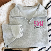 Custom Social Worker Embroidered Quarter Zip Sweatshirt, Personalized School Counselor Pullover with Name, Social Work Graduation Gift