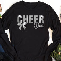 Custom Metallic Foil Cheer Sweatshirt, Mom Nana Grandma Sister Dad Mimi Shirt, Custom School Colors Tee, Cheer Mom Shirt, Cheer Gifts