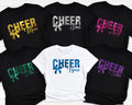 Custom Metallic Foil Cheer Shirt, Mom Nana Grandma Sister Dad Mimi Shirt, Custom School Colors Tee, Cheer Mom Shirt, Cheer Gifts