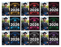Personalized Graduation Yard Sign 2026 with Photo, Graduate Picture Sign, Class of 2026, Custom Graduation 2026 Yard Sign with Metal H-Stake