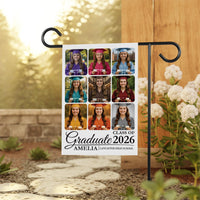 Personalized Graduation Garden Flag with Photo, Double Sided, Custom Name & School, Graduation Decoration 2026 Yard Sign, Class of 2026 Flag