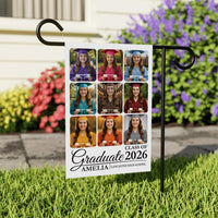 Personalized Graduation Garden Flag with Photo, Double Sided, Custom Name & School, Graduation Decoration 2026 Yard Sign, Class of 2026 Flag