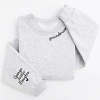 Custom Mama Embroidered Sweatshirt, Kids Names Sleeve Hoodie, Personalized Mom Shirt, Mommy Long Sleeve Shirt, Pregnancy Birthday Gift