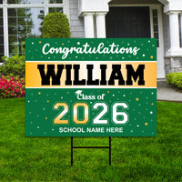 Personalized Graduation Senior Yard Sign 2026, Senior Grad Sign, Class of 2026, Custom Graduation 2026 Yard Sign with Metal H-Stake