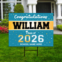 Personalized Graduation Senior Yard Sign 2026, Senior Grad Sign, Class of 2026, Custom Graduation 2026 Yard Sign with Metal H-Stake