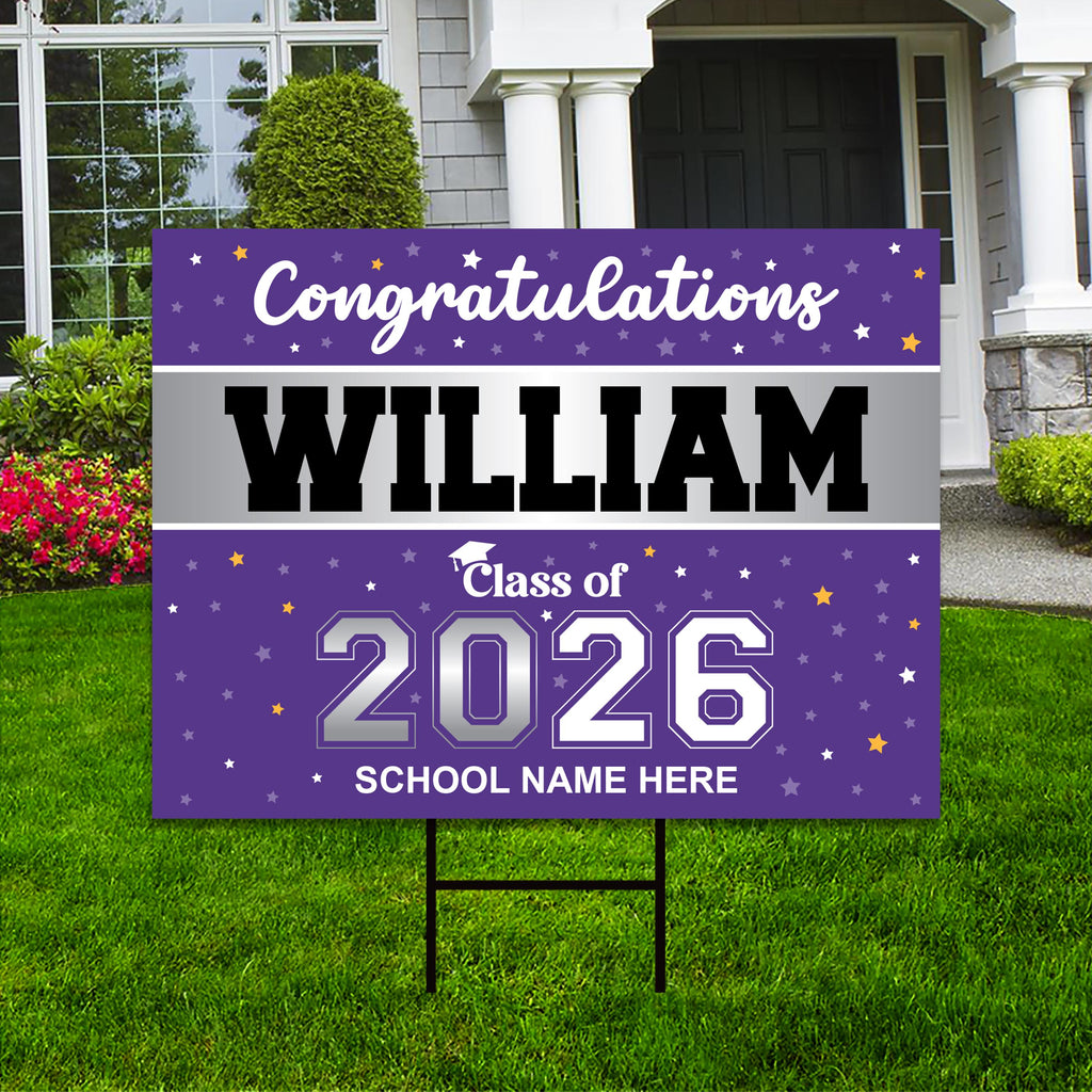 Personalized Graduation Senior Yard Sign 2026, Senior Grad Sign, Class ...