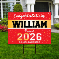Personalized Graduation Senior Yard Sign 2026, Senior Grad Sign, Class of 2026, Custom Graduation 2026 Yard Sign with Metal H-Stake