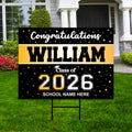 Personalized Graduation Senior Yard Sign 2026, Senior Grad Sign, Class of 2026, Custom Graduation 2026 Yard Sign with Metal H-Stake