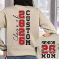 Custom Senior 2026 Mom Sweatshirt, Graduation 2026 Mom Shirt, Proud Senior Mom Tee, Class of 2026 Shirt, Graduation Gift, Front Back