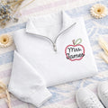 Personalized Teacher Embroidered Quarter Zip Sweatshirt, Custom Teacher Name Pullover, Teacher Appreciation Gift, End of Year Teacher Gift