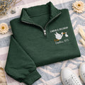 Labor and Delivery Nurse Embroidered Quarter Zip Sweatshirt, Stork NICU Nurse Pullover, L&D Nurse Gift, Healthcare Worker Quarter Zip