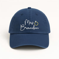 Bride Embroidered Hat, Future Mrs Personalized Hat, Engagement Gift for Bride, Bride to Be Cap, Bridal Shower Gift, Wedding Bride Hat