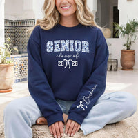 Custom Senior 2026 Sweatshirt, Personalized Class of 2026 Sweatshirt, Coquette Senior 2026 Tee, Graduation Senior Hoodie, Graduation Gifts, Front Back