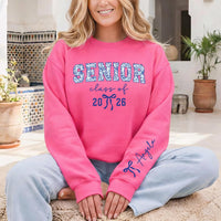Custom Senior 2026 Sweatshirt, Personalized Class of 2026 Sweatshirt, Coquette Senior 2026 Tee, Graduation Senior Hoodie, Graduation Gifts, Front Back