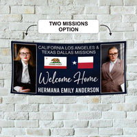 Welcome Home Missionary Banner with Photo, LDS Mission Homecoming Banner, Personalized Missionary Return Banner, Mission Celebration Sign