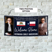 Welcome Home Missionary Banner with Photo, LDS Mission Homecoming Banner, Personalized Missionary Return Banner, Mission Celebration Sign