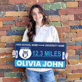 Custom College Road Sign PVC, Personalized Road to Success Sign, Graduation College Commitment Sign, High School Senior Gift