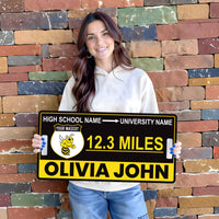 Custom College Road Sign PVC, Personalized Road to Success Sign, Graduation College Commitment Sign, High School Senior Gift