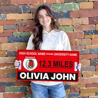 Custom College Road Sign PVC, Personalized Road to Success Sign, Graduation College Commitment Sign, High School Senior Gift