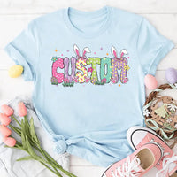 Personalized Easter Coquette Shirt, Custom Easter Mama Shirt, Aesthetic Pastel Easter Tee, Custom Name Easter Shirt, Easter Gifts, Mom Gift