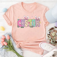 Personalized Easter Coquette Shirt, Custom Easter Mama Shirt, Aesthetic Pastel Easter Tee, Custom Name Easter Shirt, Easter Gifts, Mom Gift