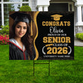 Personalized Graduation Yard Sign 2026 with Photo, Graduate Picture Sign, Class of 2026, Custom Graduation 2026 Yard Sign with Metal H-Stake
