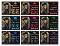 Personalized Graduation Yard Sign 2026 with Photo, Graduate Picture Sign, Class of 2026, Custom Graduation 2026 Yard Sign with Metal H-Stake