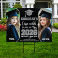 Personalized Graduation Yard Sign 2026 with Photo, Graduate Picture Sign, Class of 2026, Custom Graduation 2026 Yard Sign with Metal H-Stake