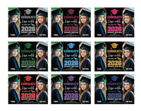 Personalized Graduation Yard Sign 2026 with Photo, Graduate Picture Sign, Class of 2026, Custom Graduation 2026 Yard Sign with Metal H-Stake