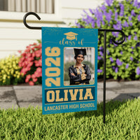 Personalized Graduation Garden Flag with Photo, Double Sided, Custom Name & School, Graduation Decoration 2026 Yard Sign, Class of 2026 Flag