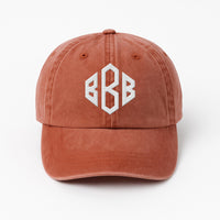 Monogram Hat Womens Personalized Baseball Cap, Custom Initials Embroidered Hat, Monogram Dad Cap Gift for Her, Bridesmaid Gift Hat