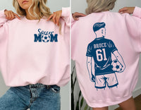 Customized Soccer Mom Shirt, Soccer Player Name Number Shirt, Custom Soccer Tee, Soccer Mom Tee, Game Day Gift, Gifts for Moms, Front Back
