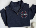 Baseball Mom Embroidered Quarter Zip Sweatshirt, Custom Name Game Day Pullover, Personalized Baseball Mama Fan Apparel Gift